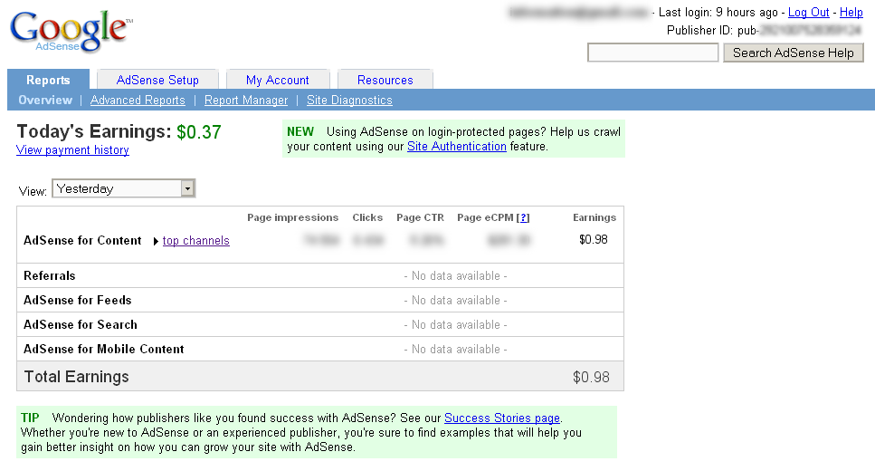 Earning More with Google Adsense